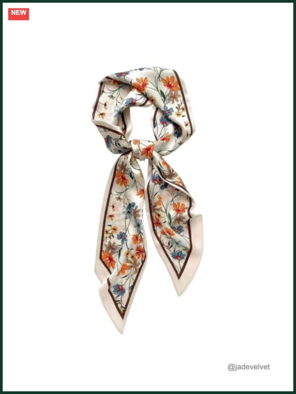 Silk Feeling Satin Long Scarf for Women Hair Neck Head Wrap